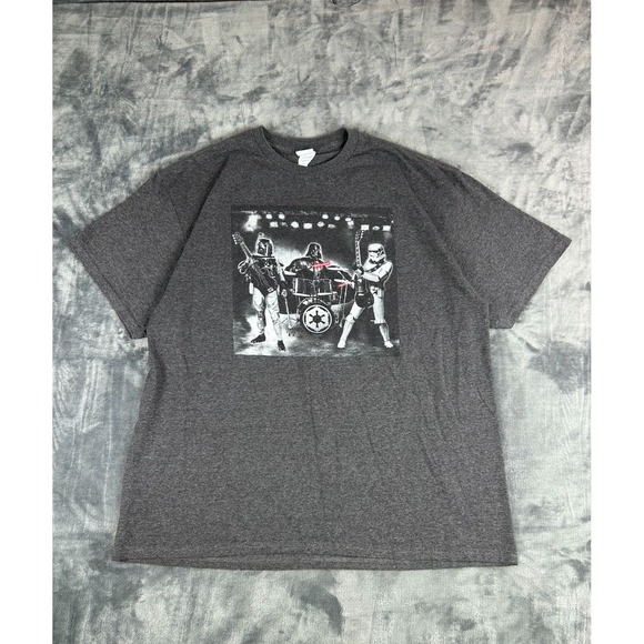 Star Wars Band Tee Men's 2XL Vader Stormtroopers Music Graphic T-Shirt Dark Gray - Picture 1 of 6